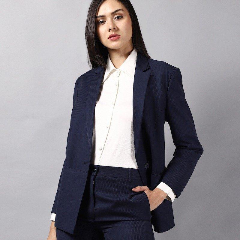 Long One-Button Blazer