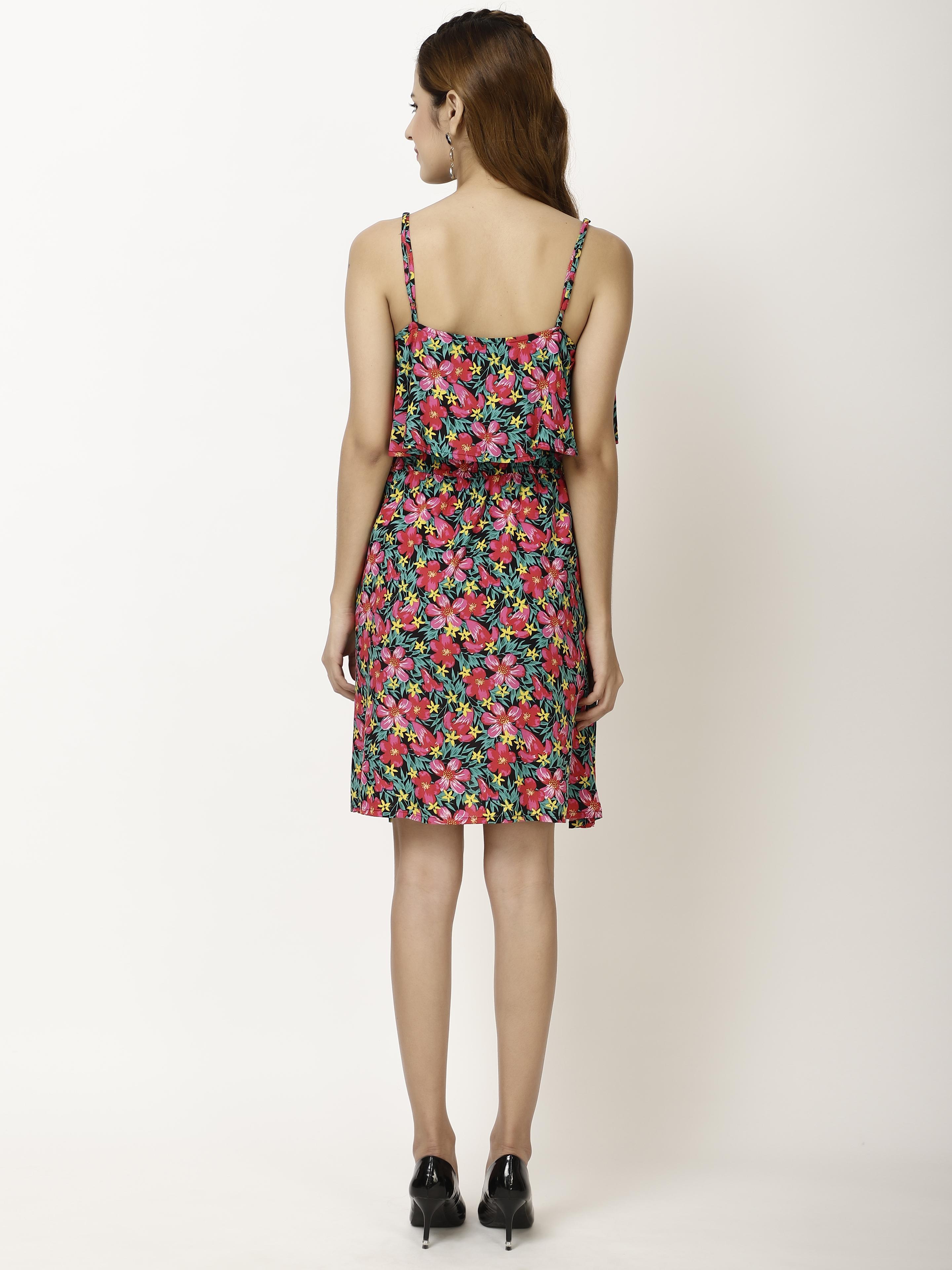 Sleeveless floral Dresses