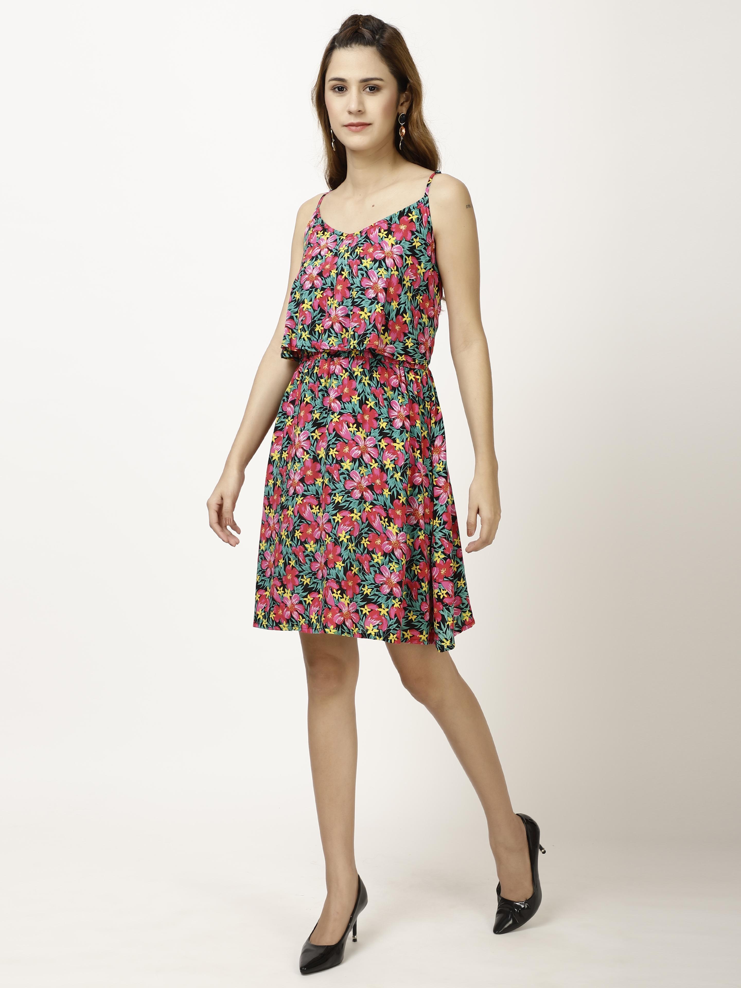 Sleeveless floral Dresses